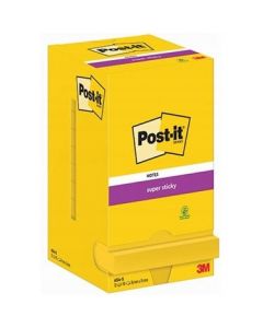 Bloczek samoprzylepny 76x76mm 90k żółty (12szt) SUPER STICKY POST-IT 654-S 3M