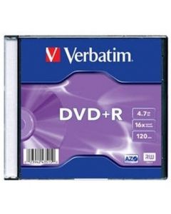 Płyta DVD+R 4,7GB VERBATIM slim Matt Silver 4351