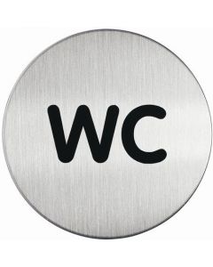 Tabliczka piktogram `WC` 83mm srebrna 490723 DURABLE