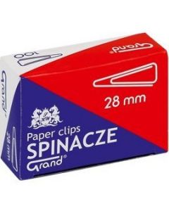 Spinacz T-28 mm GRAND trójkątny 10op x 100sztuk 110-1386