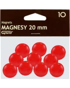 Magnesy 20mm GRAND czerwone (10szt.) 130-1688 GRAND