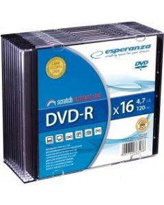 Płyta DVD-R ESPERANZA 47GB x16 SLIM CASE 10szt 1112