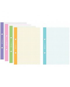 Wkład do segregatora A5 5x50k kratka kolorowy margines INTERDRUK