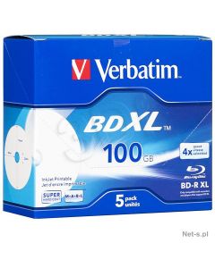 Płyta BD-R XL VERBATIM Blu-ray 100GB nadruk 43789 Jewel Case speed 4x