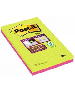 Bloczki 3M POST-IT 5845-SSU 125x200mm 270k linia Super Sticky 70005253581