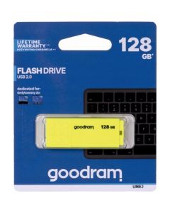 Pamięć USB 128GB GOODRAM UME2 żółty USB 2.0 UME2-1280Y0R11