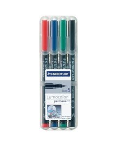 Foliopis permanentny S313 WP4 etui 4szt. LUMOCOLOR STAEDTLER S313WP4