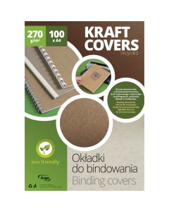 Okładka do bindowania karton KRAFT ECO ciemnobeżowy 270g. (100szt.) 204126 ARGO