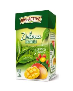 Herbata BIG-ACTIVE zielona (20 torebek) OPUNCJA-MANGO