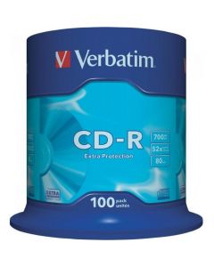 Płyta CD-R 700MB VERBATIM 52x cake (100) Extra Protection 43411
