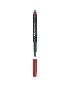 Foliopis z gumką OHP MULTIMARK F 0.6mm czerwony 151321 FABER-CASTELL