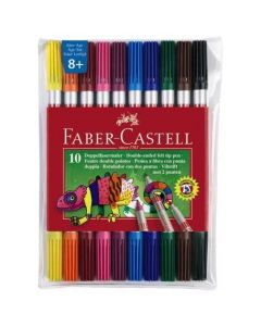 Flamastry 10-kol dwustronne 151110 Faber-Castell