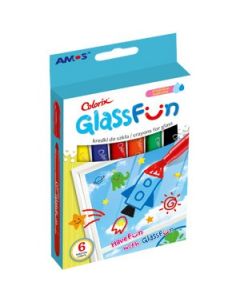 Kredki do szkła AMOS FUN GLASS GF6P 6 kol. 170-2296