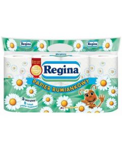 Papier toaletowy REGINA (8 rolek) rumiankowy 3 warstwy