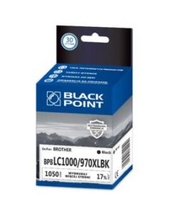 Tusz BLACK POINT (BPBLC1000/970XLBK) czarny 1050str zamiennik BROTHER (LC1000BK/LC970BK)