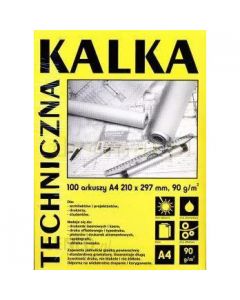 Kalka kreślarska A4 100ark. 90gr. DA4901 KOH-I-NOOR