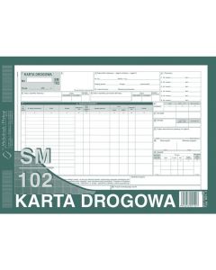 801-1 Karta drogowa SM/102 (samochód ciężarowy) A4 offset MICHALCZYK