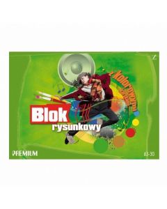 Blok rysunkowy kolorowy A3 30k PREMIUM KRESKA