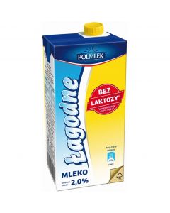 Mleko POLMLEK UHT ŁAGODNE bez laktozy 2% 1L