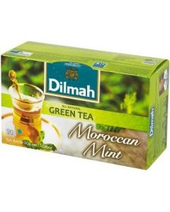 Herbata DILMAH (20 torebek) zielona z liśćmi mięty MOROCCAN GREEN TEA