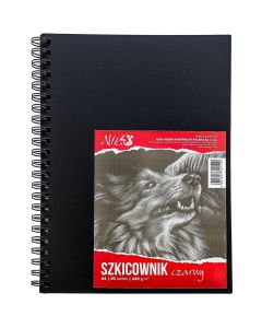 Szkicownik A4 140g. 30k. czarny spirala BLO-SZA414 KOH-I-NOOR