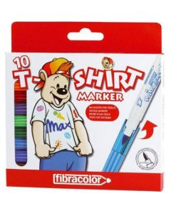 Mazaki T-SHIRT MARKER 10kol. FIBRACOLOR do tkanin 391