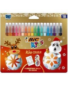 Flamastry KID COULEUR 18 kolorów CHRISTMAS BIC 962549