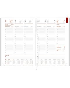 Kalendarz Vivella A4 tygodniowy p. biały 216 A4TB czerwony Wokół Nas