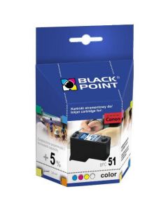 Tusz BLACK POINT (BPC51) kolor 595str zamiennik CANON (CL-51/0618B001) IP2200/6210/6220/MP150/160