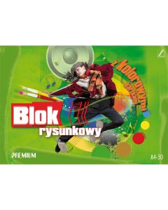 Blok rysunkowy kolorowy A4 30k PREMIUM KRESKA