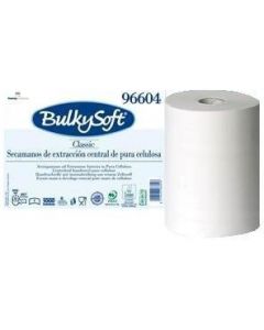 Ręcznik papierowy w roli BulkySoft MIDI classic(6 rolek) biały 1warstwa 300m celuloza centralne dozowanie 96604