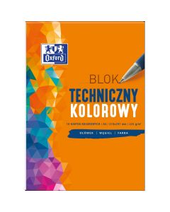 Blok techniczny A4 10k kolor 225g. 400093230 OXFORD