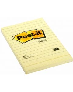 Bloczek samoprzylepny 102x152mm 100k żółty linia 660 POST-IT UU009543644 3M