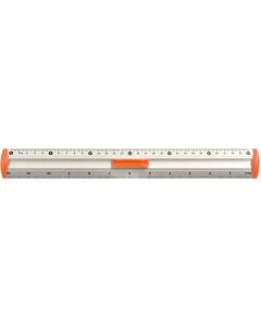 Linijka aluminiowa 30cm uchwyt pomarańczowy BL040-PC TETIS