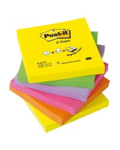 Bloczek samoprzylepny 76x76mm 100k neonowe (6szt) POST-IT Z-Notes R330-NR UU009543198 3M