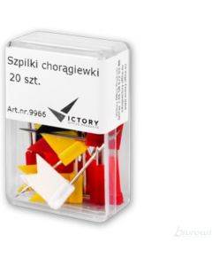 Szpilka choragiewka kolor 20szt VICTORY 9966