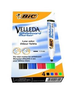 Marker VELLEDA 1701 suchościeralny 4 kolory BIC 904941