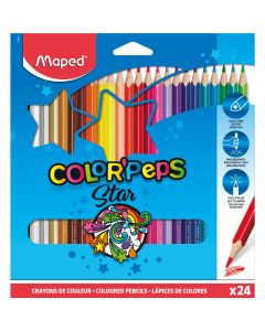 Kredki trójkątne MAPED COLORPEPS 24kolorów 183224