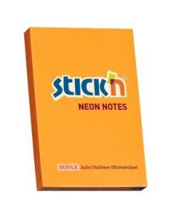 Bloczek STICK"N 76x51mm 100k pomarańczowy neon 21160