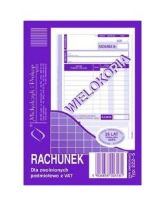 222-5 Rachunek A6 (pion) wielokopia 80k Michalczyk i Prokop