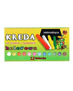 Kreda kolorowa kwadratowa 12szt. B8 MAR BOR