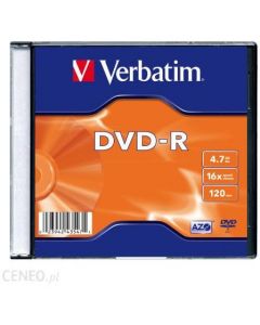 Płyta DVD-R 4,7GB VERBATIM slim 16x Matt Silver 43547