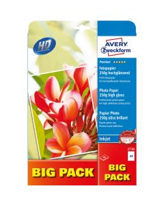 Papier foto A4 270g BIG PACK ZF2739 (2x20) bia wysokobłyszczący INK JET AVERY ZWECKFORM