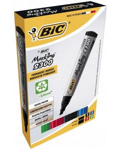 Markery permanentne BIC ECO 2300 mix 4 kolory ścięta końcówka 8209222