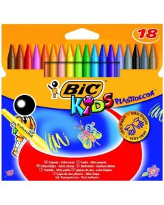 Kredki świecowe 18kol. Plastidecor 829771 BIC