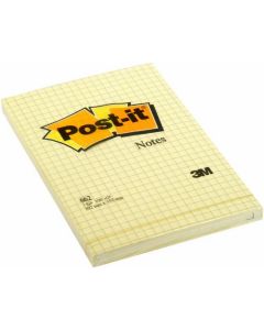 Bloczek samoprzylepny 102x152mm 100k żółty kratka 662 POST-IT UU009543230 3M