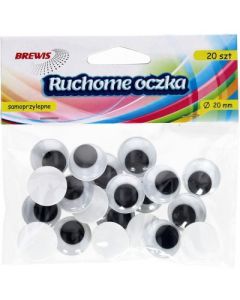 Oczka ruchome samoprzylepne 20mm(20szt.)RO12