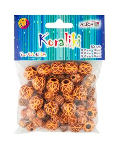 Koraliki plastikowe z wzorem mix 60szt. PJ-0590 ALIGA