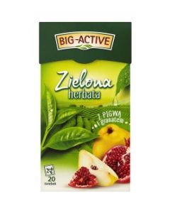 Herbata BIG-ACTIVE zielona (20 torebek) PIGWA-GRANAT