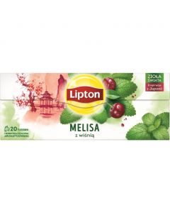 Herbata LIPTON ziołowa (20 torebek) melisa & wiśnia